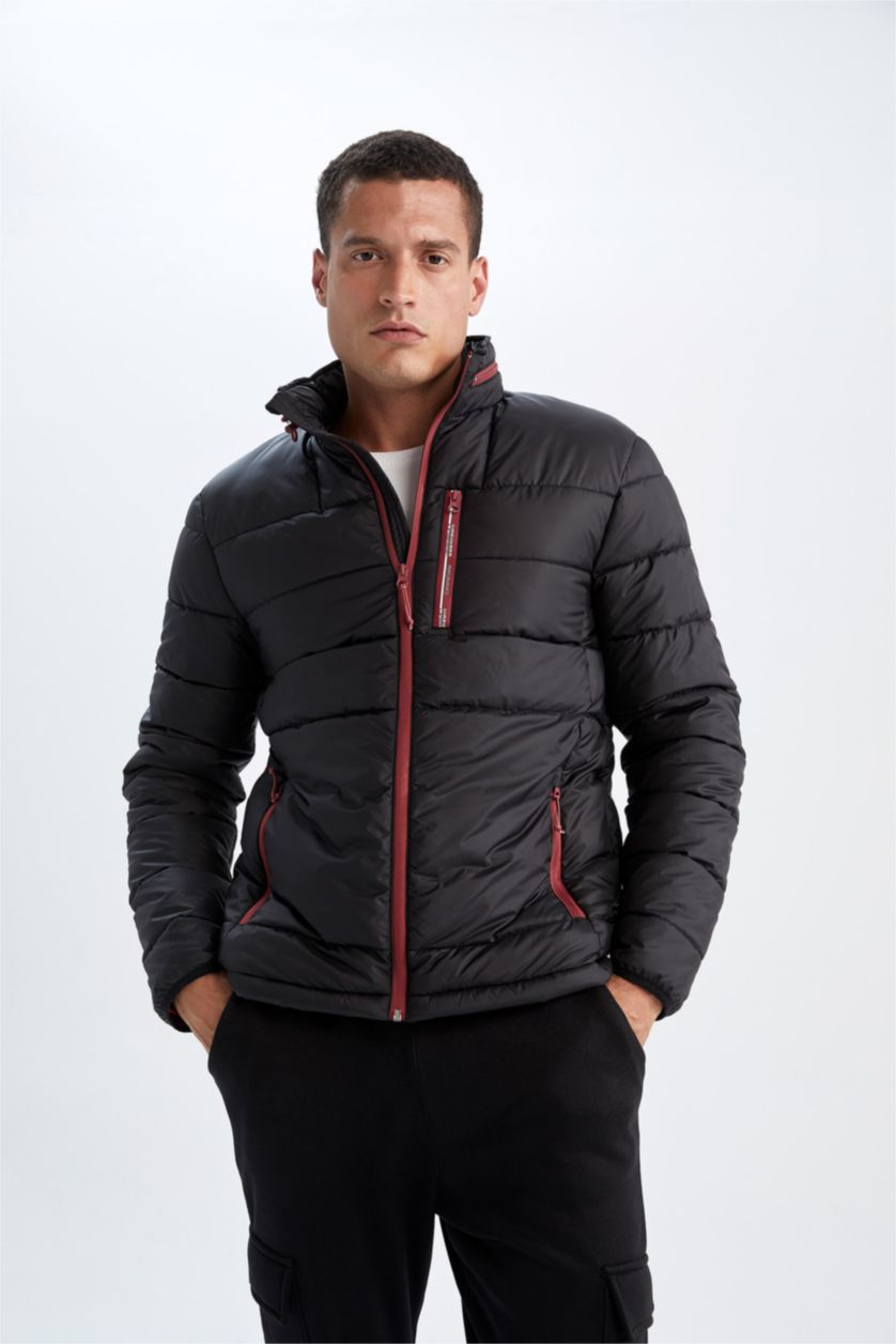 HOMME Noir Veste İmperméable Coupe Slim