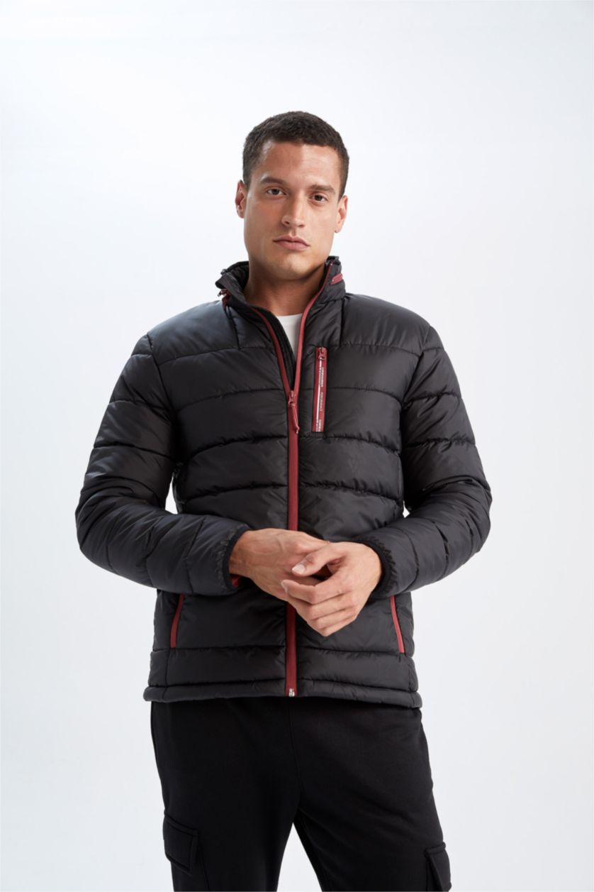 HOMME Noir Veste İmperméable Coupe Slim