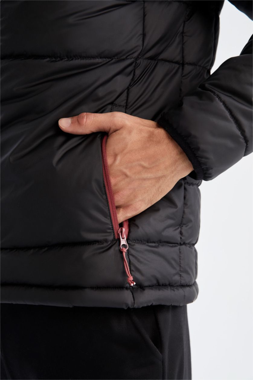 HOMME Noir Veste İmperméable Coupe Slim