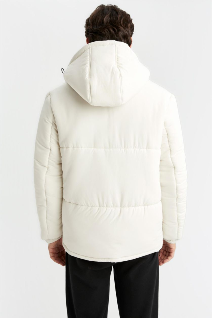 Man Stone Windproof Water Repellent Defacto Fit Regular Fit Hooded Coat