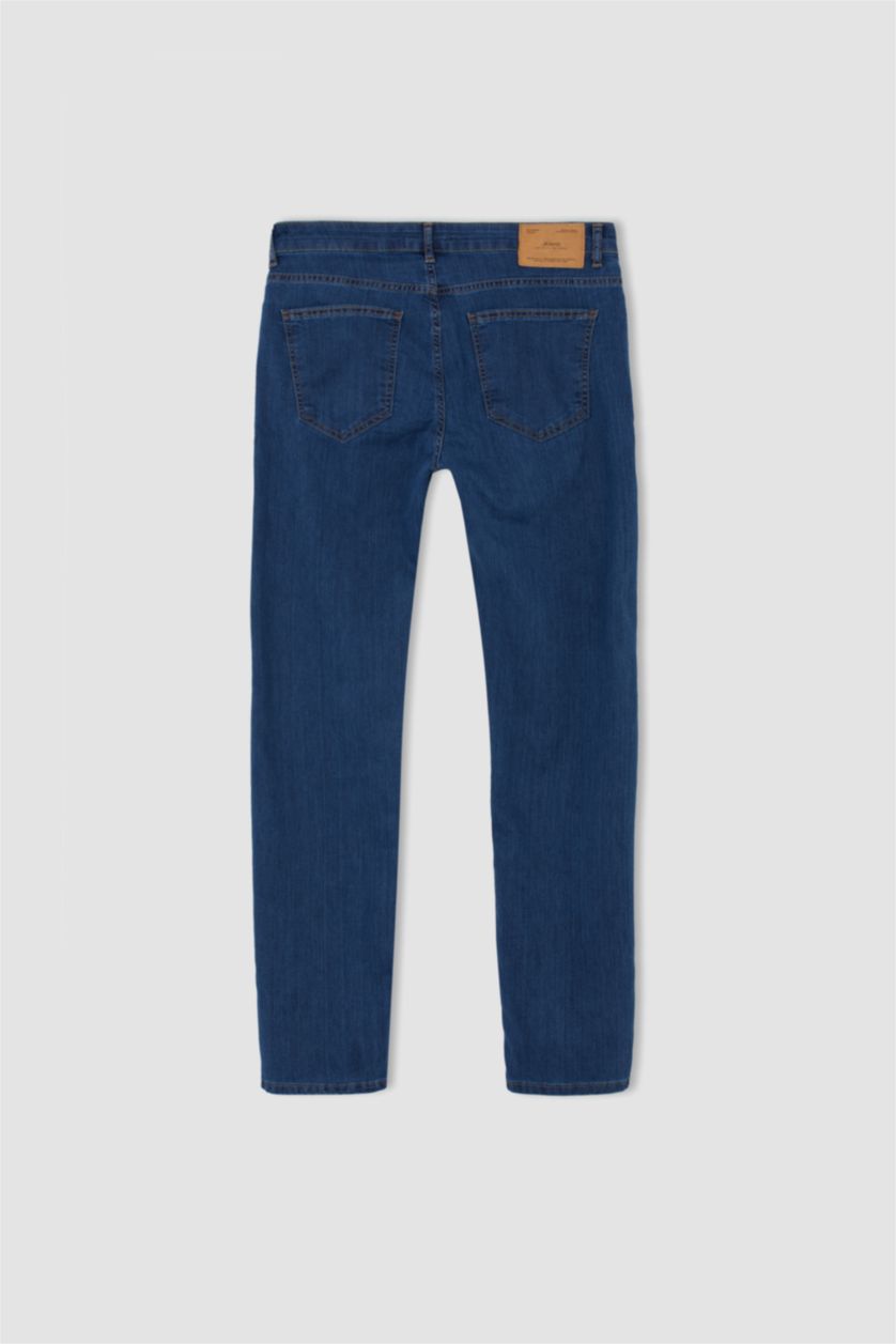 Erkek Mavi Sergio Regular Fit Normal Kalıp Normal Bel Boru Paça Jean Pantolon