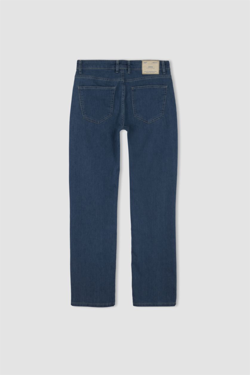 Erkek Mavi Gri Sergio Regular Fit Normal Kalıp Normal Bel Boru Paça Jean Pantolon