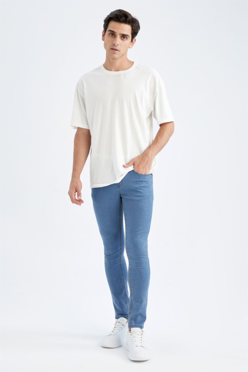 HOMME Bleu Pantalon CARLO - Coupe skinny en denim