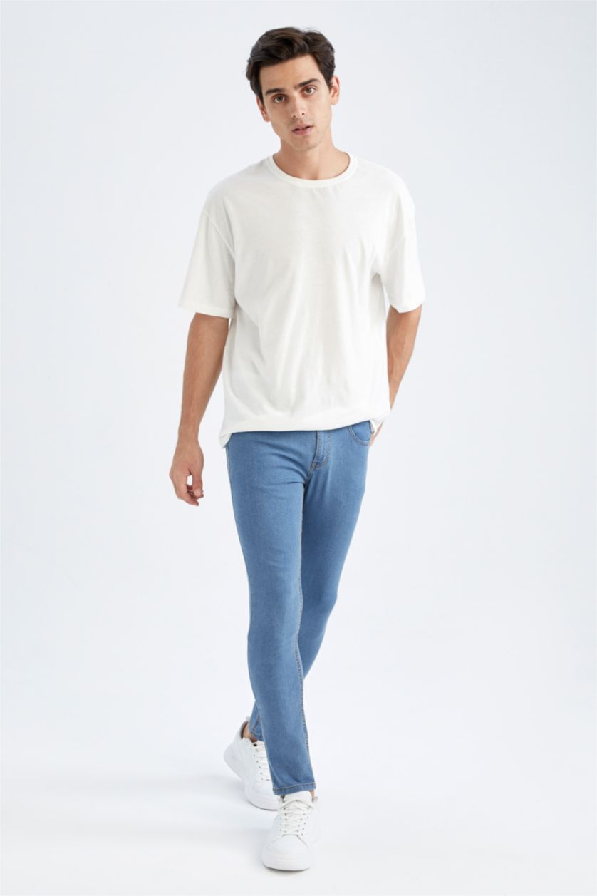 HOMME Bleu Pantalon CARLO - Coupe skinny en denim