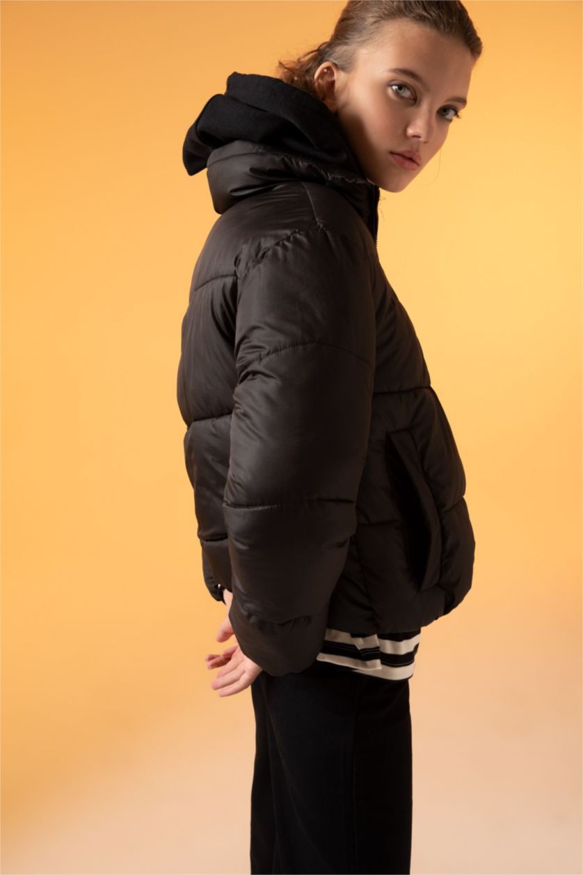 Женщины Черный Куртка свободного кроя для женщин