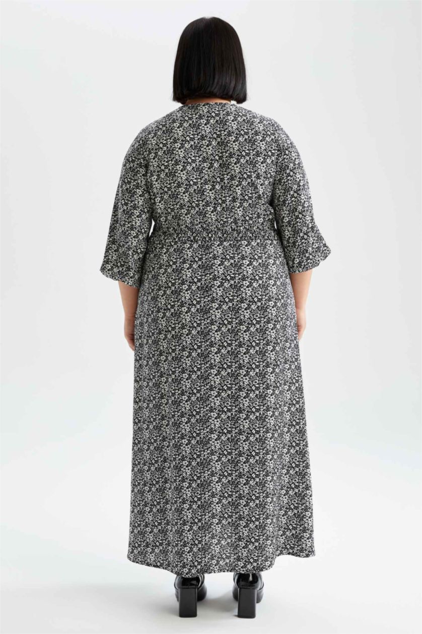 Kadın Siyah Midi Elbise