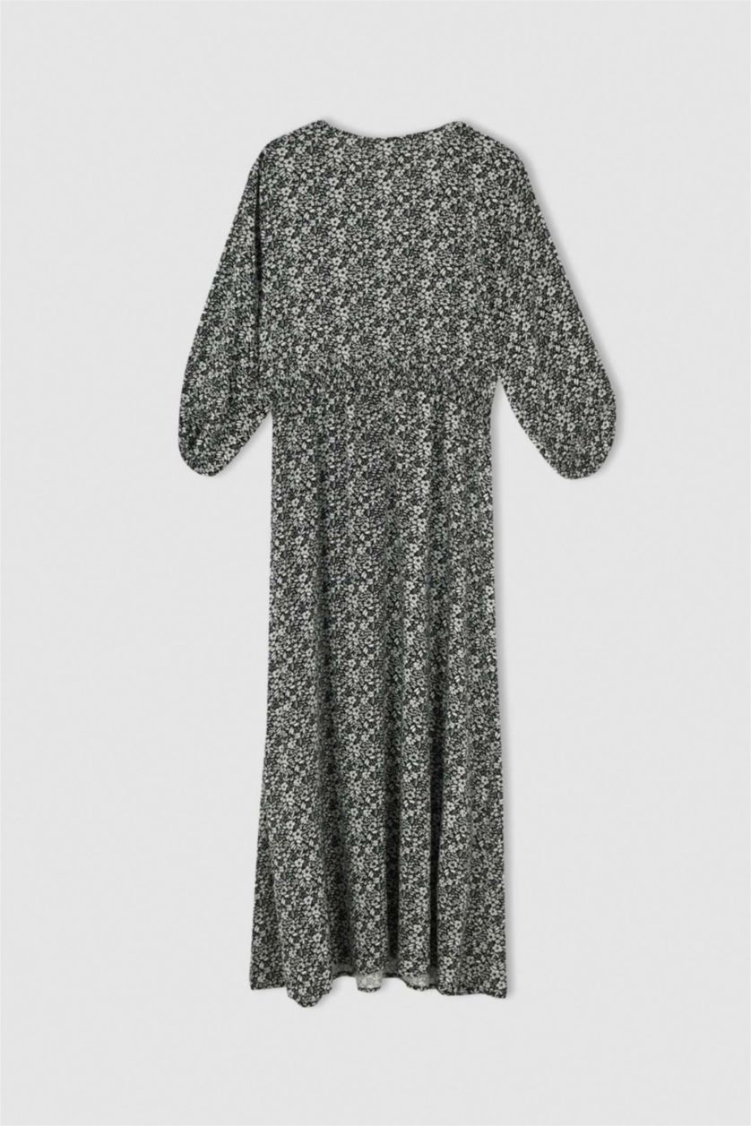 Kadın Siyah Midi Elbise