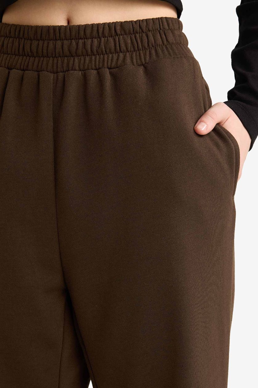 Kadın Kahve Beli Lastikli Jogger Eşofman Altı