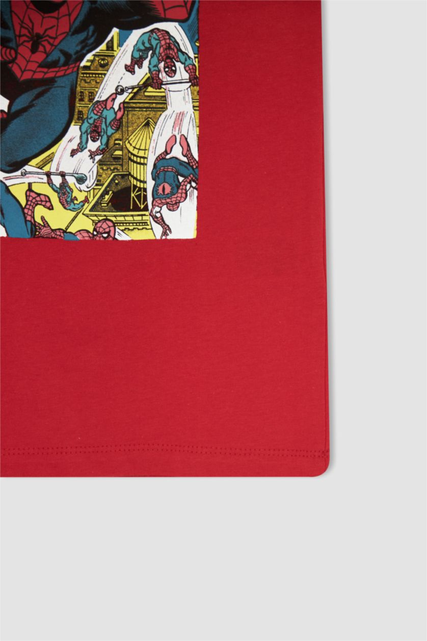 BOYS & TEENS Red Boy Regular Fit Sleeveless Marvel Print Vest