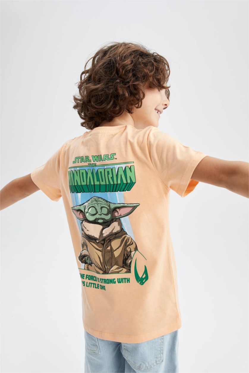 BOYS & TEENS Salmon Boy's Star Wars Printed Back Crew Neck Short Sleeve T-Shirt