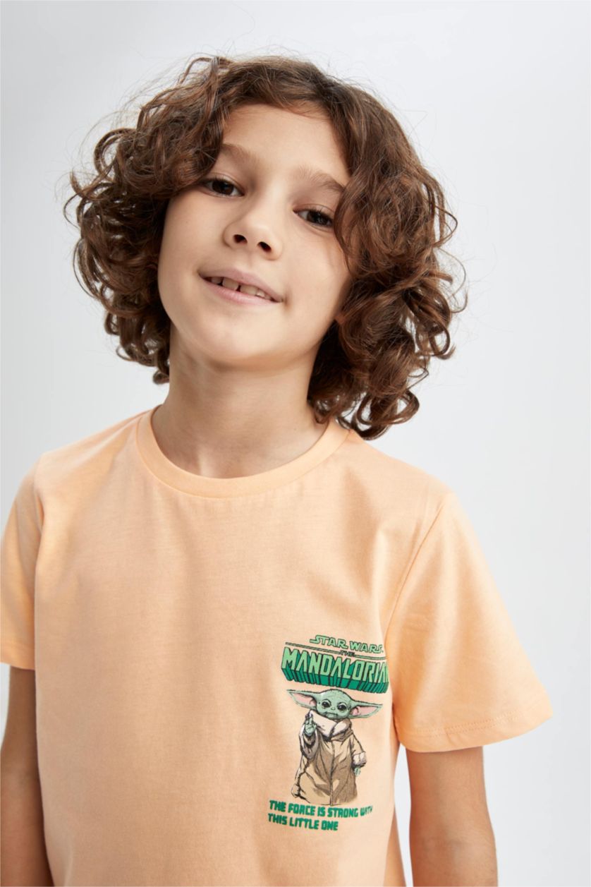 BOYS & TEENS Salmon Boy's Star Wars Printed Back Crew Neck Short Sleeve T-Shirt