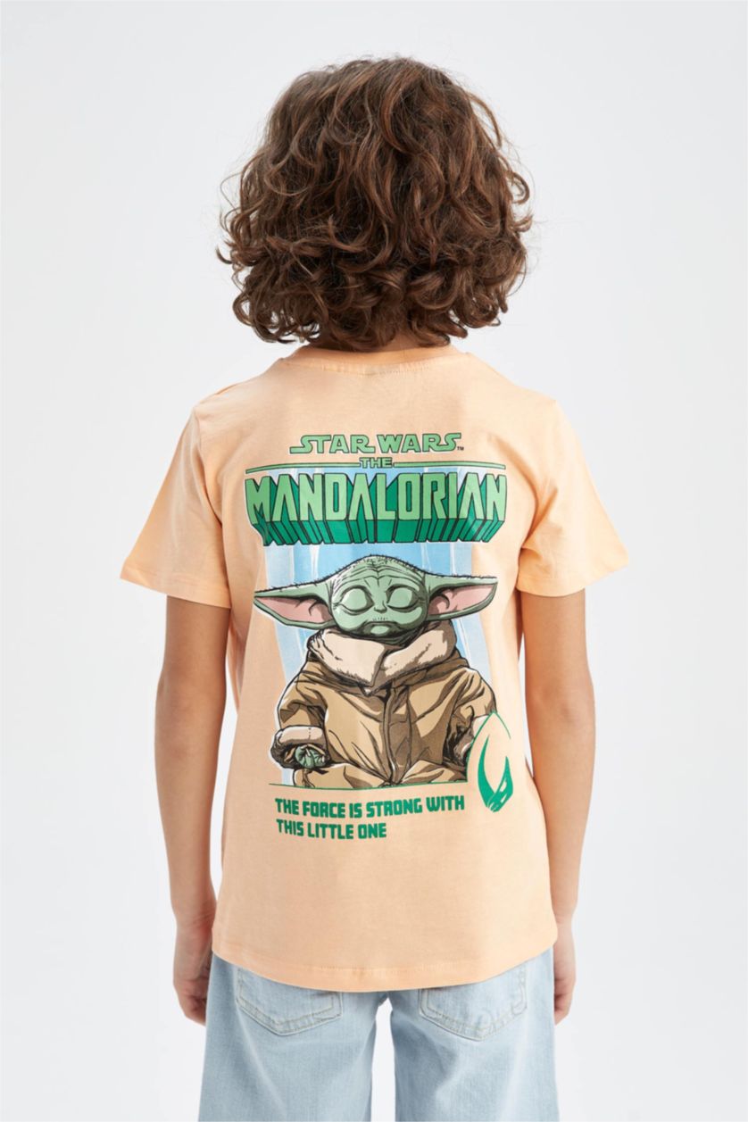 BOYS & TEENS Salmon Boy's Star Wars Printed Back Crew Neck Short Sleeve T-Shirt