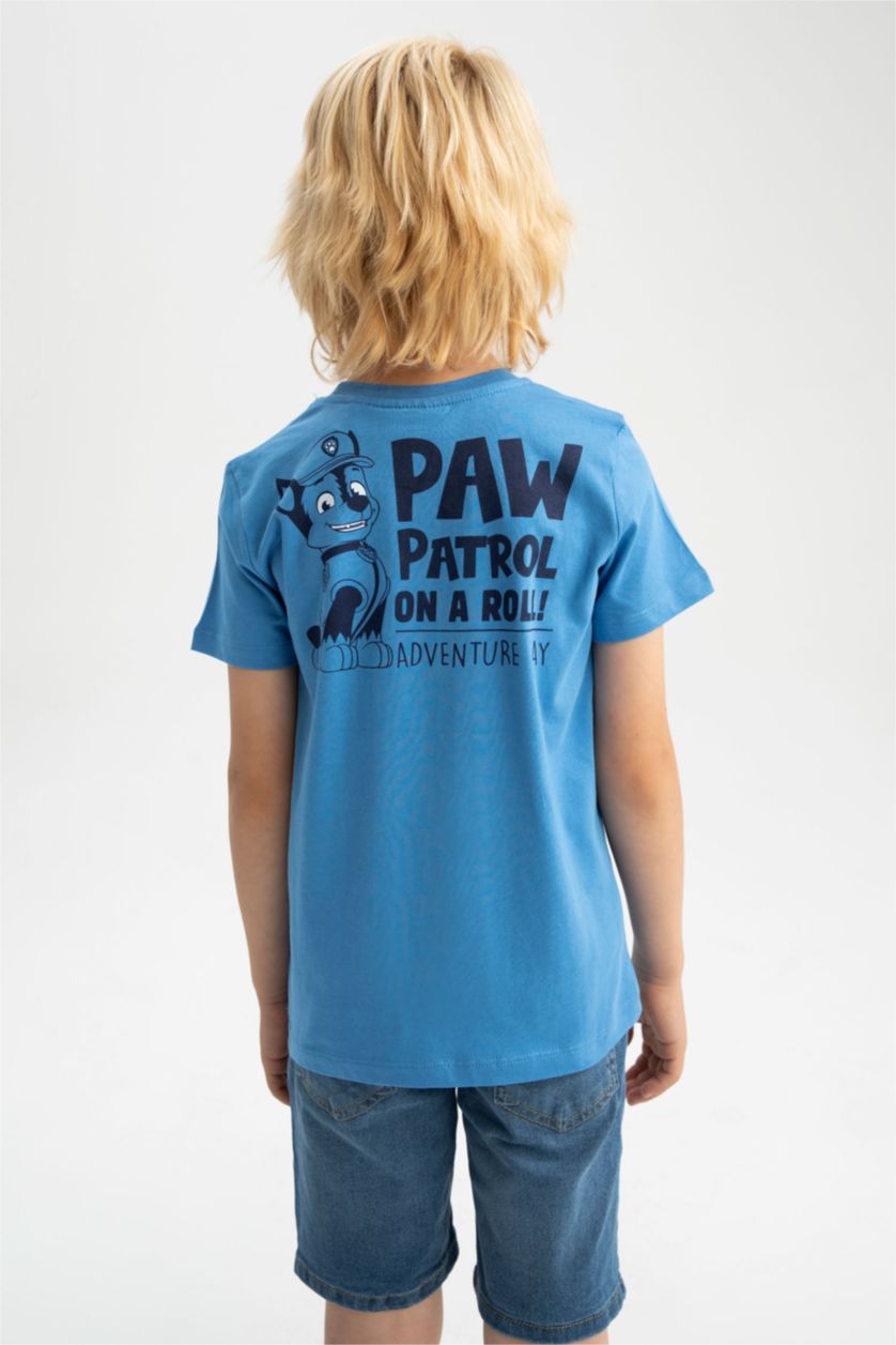 BOYS & TEENS Blue تيشيرت نص كم قصة عادية