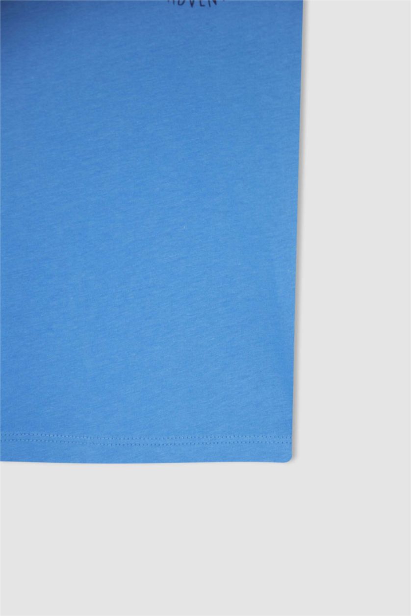 BOYS & TEENS Blue تيشيرت نص كم قصة عادية