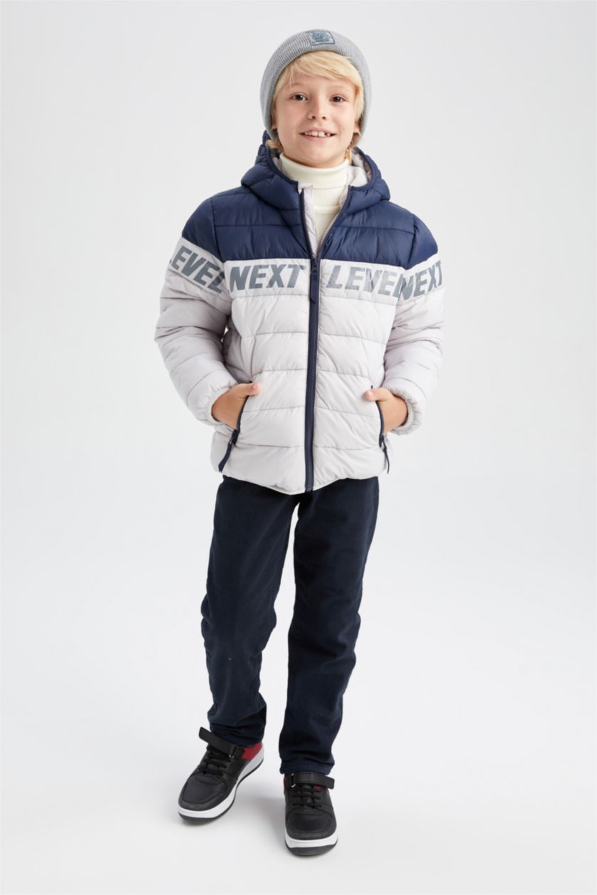 Мальчики и подростки Синий Куртка стандартного кроя для мальчиков