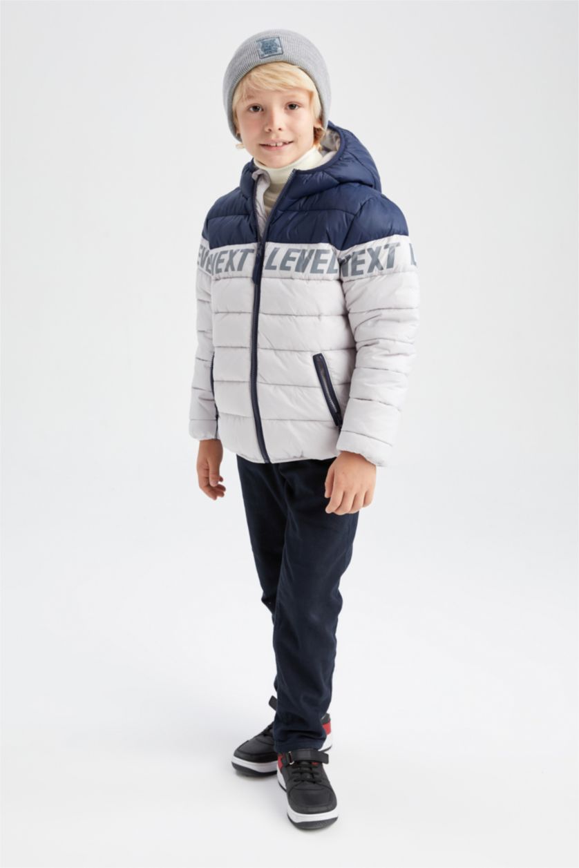 Мальчики и подростки Синий Куртка стандартного кроя для мальчиков