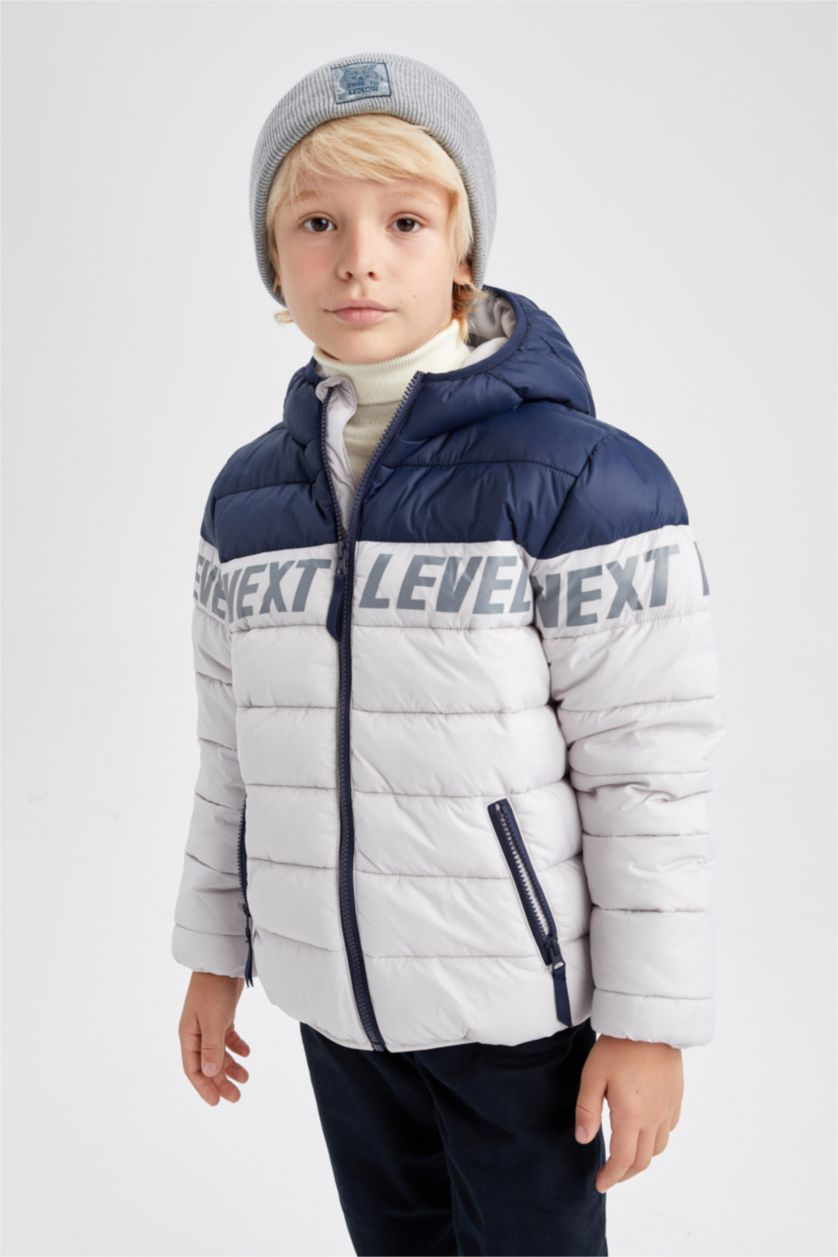 Мальчики и подростки Синий Куртка стандартного кроя для мальчиков