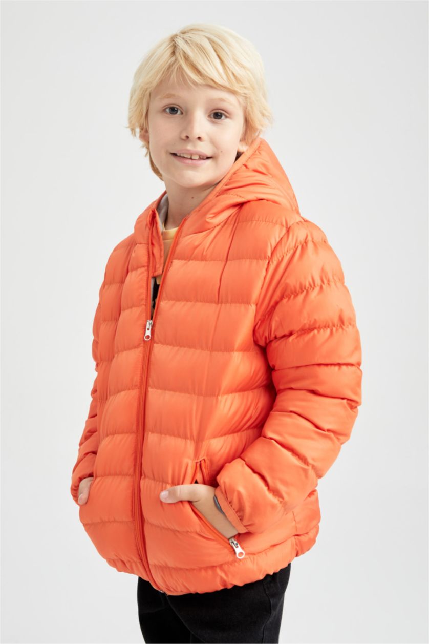 Мальчики и подростки Оранжевый Куртка стандартного кроя для мальчиков