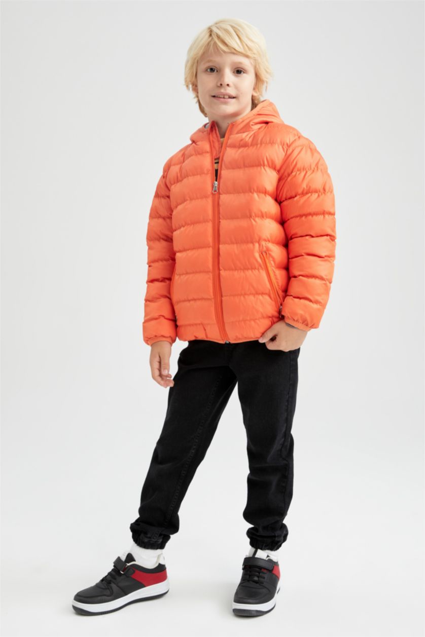 Мальчики и подростки Оранжевый Куртка стандартного кроя для мальчиков