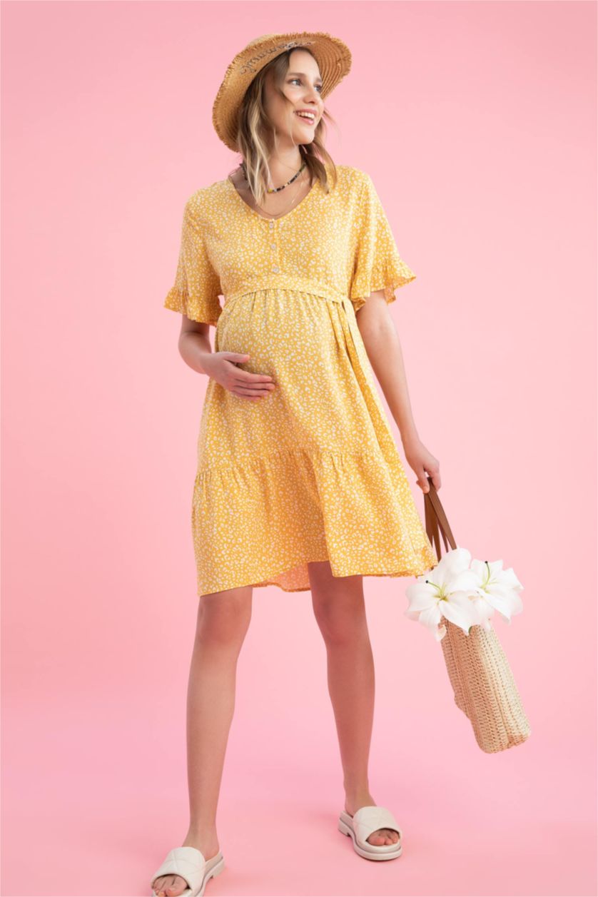 FEMME Jaune Robe de maternité