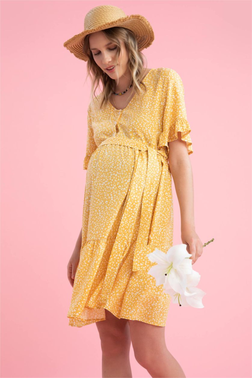FEMME Jaune Robe de maternité