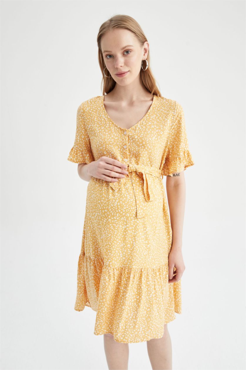 FEMME Jaune Robe de maternité
