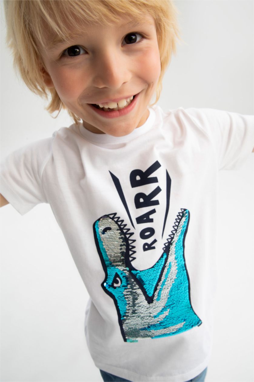 Мальчики и подростки Белый Футболка с коротким рукавом для мальчиков