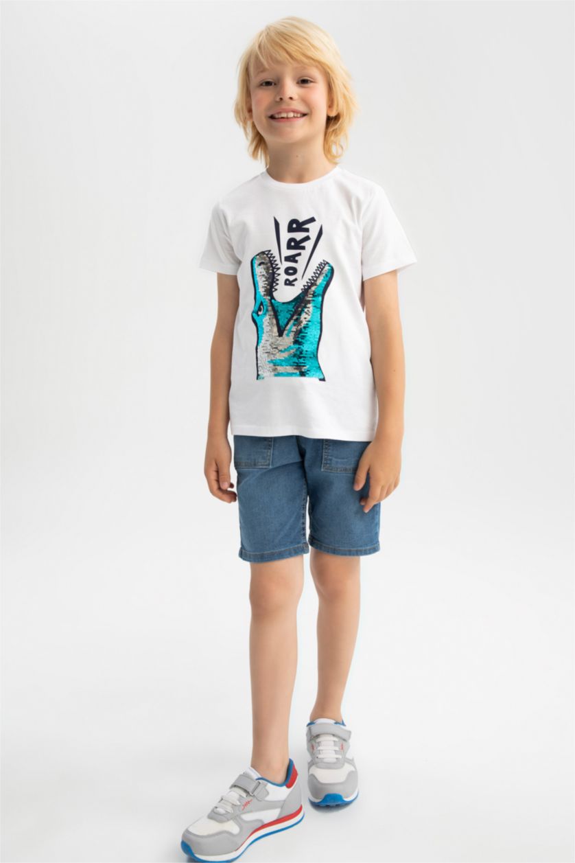 Мальчики и подростки Белый Футболка с коротким рукавом для мальчиков