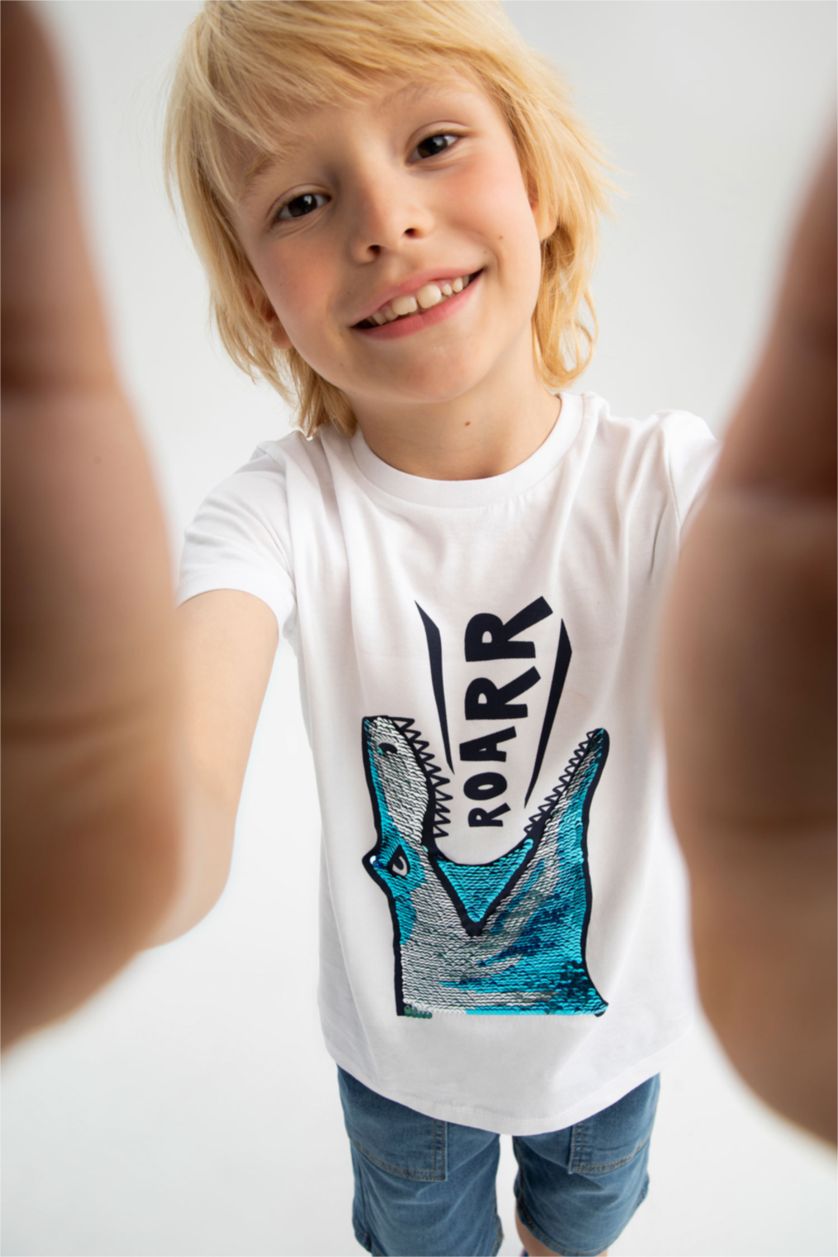 Мальчики и подростки Белый Футболка с коротким рукавом для мальчиков