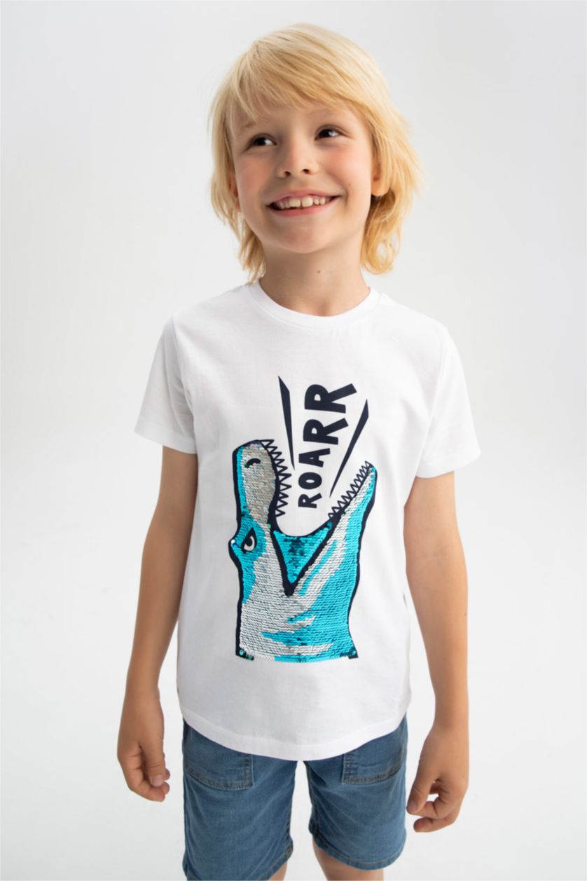 Мальчики и подростки Белый Футболка с коротким рукавом для мальчиков