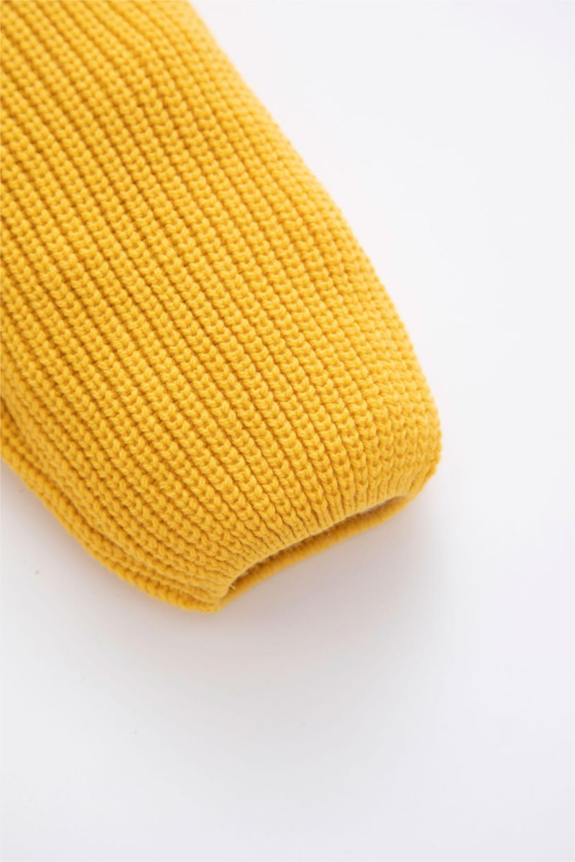 BÉBÉ FILLE Jaune Pull Slogan Col Ras Du Cou BéBé Fille