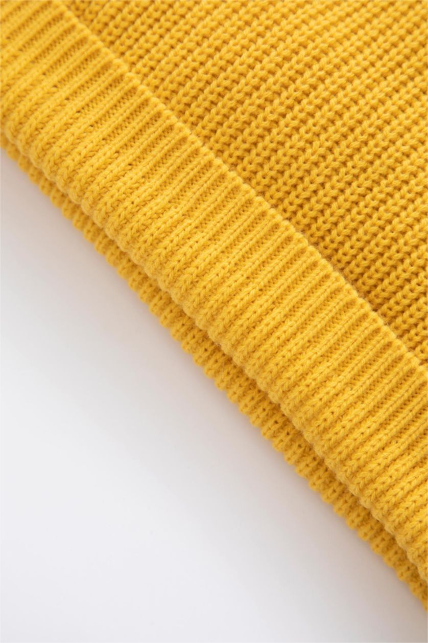 BÉBÉ FILLE Jaune Pull Slogan Col Ras Du Cou BéBé Fille