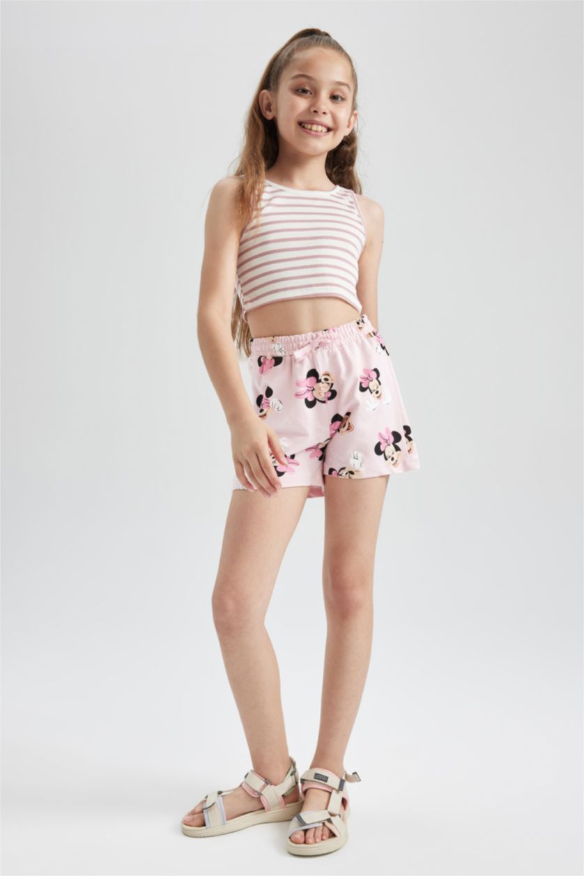 GIRLS & TEENS Light Pink Mickey & Minnie Licensed Shorts
