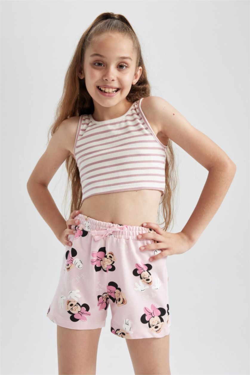GIRLS & TEENS Light Pink Mickey & Minnie Licensed Shorts