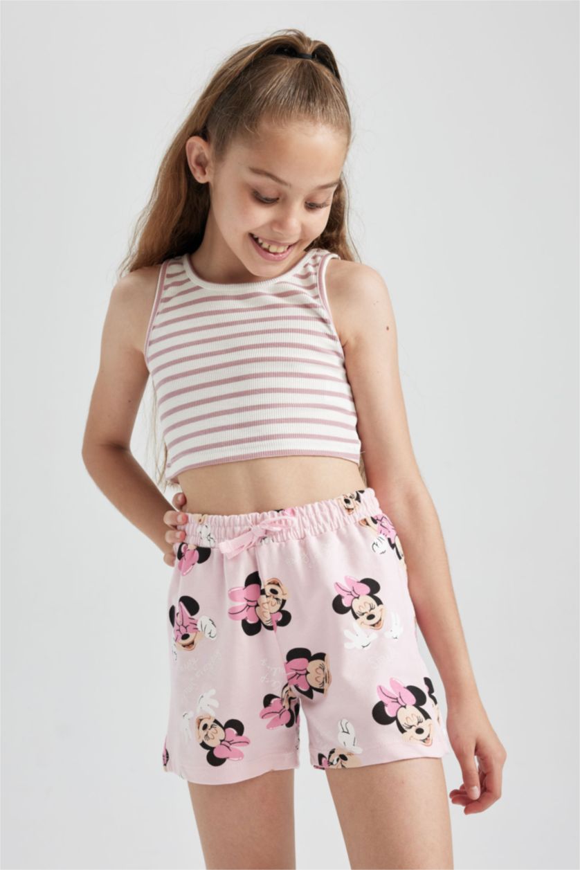 GIRLS & TEENS Light Pink Mickey & Minnie Licensed Shorts