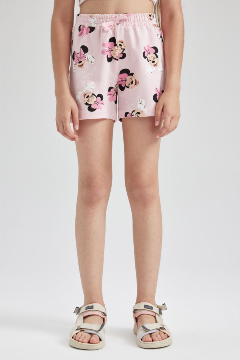 GIRLS & TEENS Light Pink Mickey & Minnie Licensed Shorts