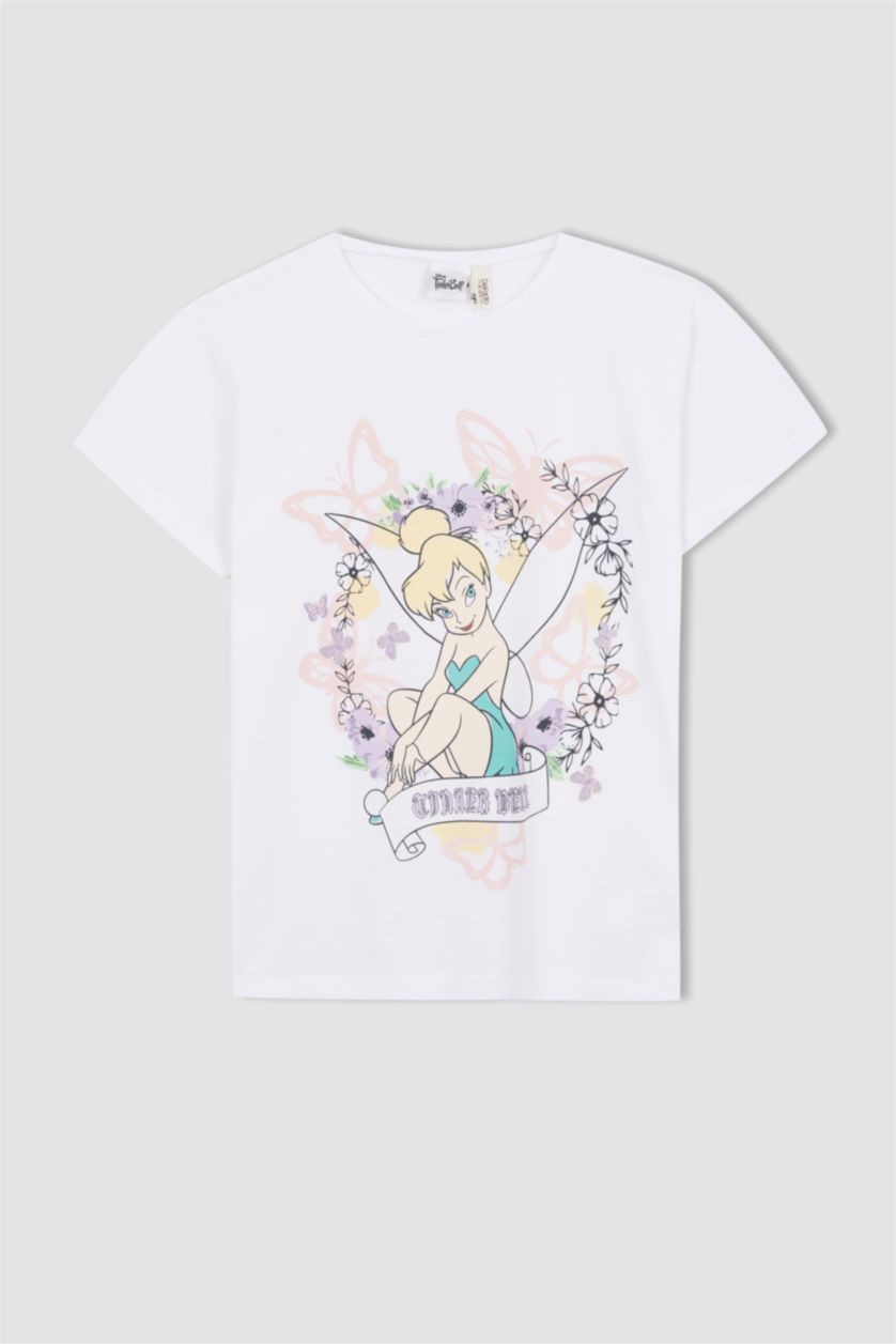 FILLES Blanc T-shirt à manches courtes Tinker Bell Fille
