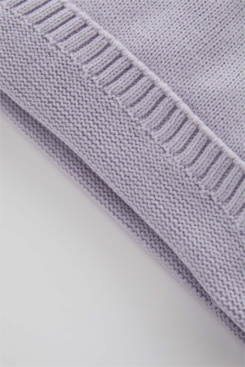 BÉBÉ FILLE Violet Clair Pull Col en dentelle BéBé Fille