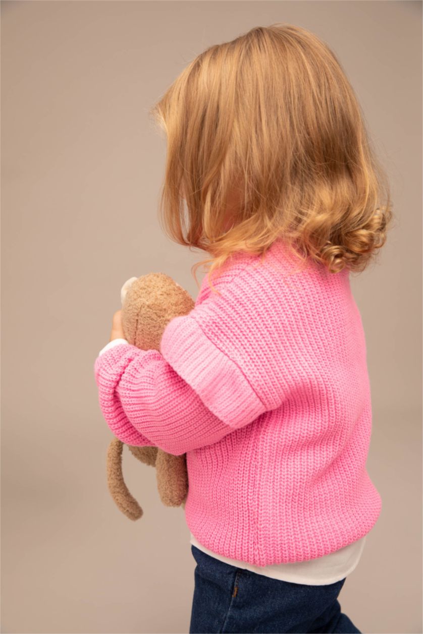 BÉBÉ FILLE Bordeaux Pull coupe régulière Col Rond Pour Bébé Fille