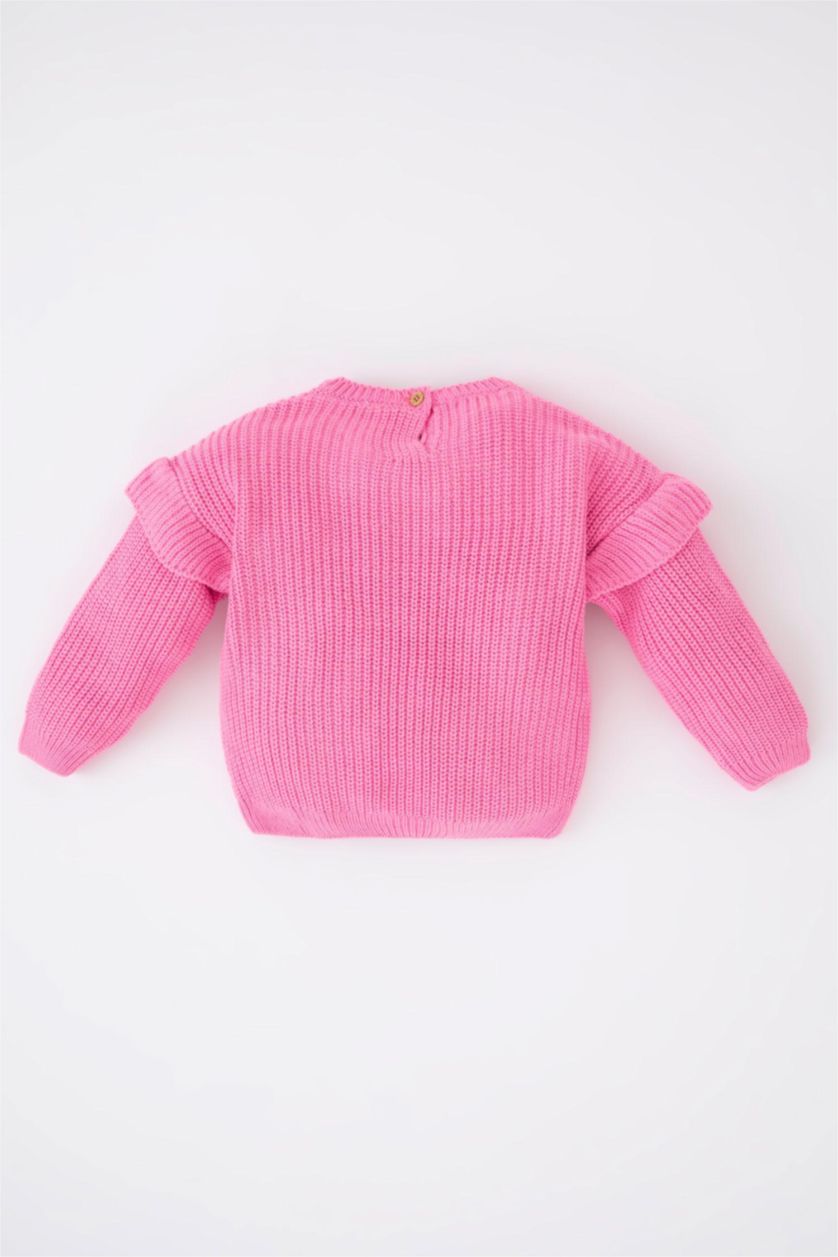 BÉBÉ FILLE Bordeaux Pull coupe régulière Col Rond Pour Bébé Fille