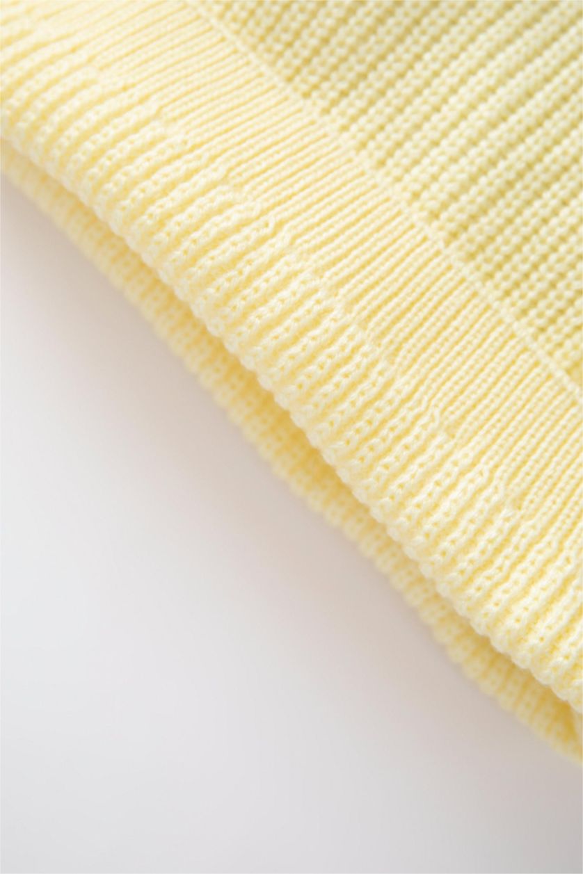 BÉBÉ FILLE Jaune Clair Pull Col Ras Du Cou BéBé Fille