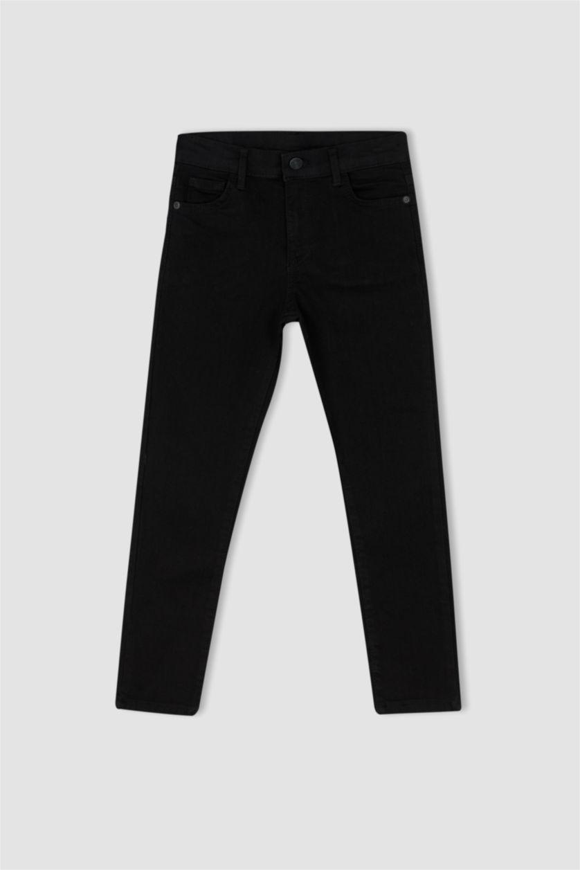 أولاد أسود بنطلون جينز ولادي بقصة ضيقة  يساق مستقيم