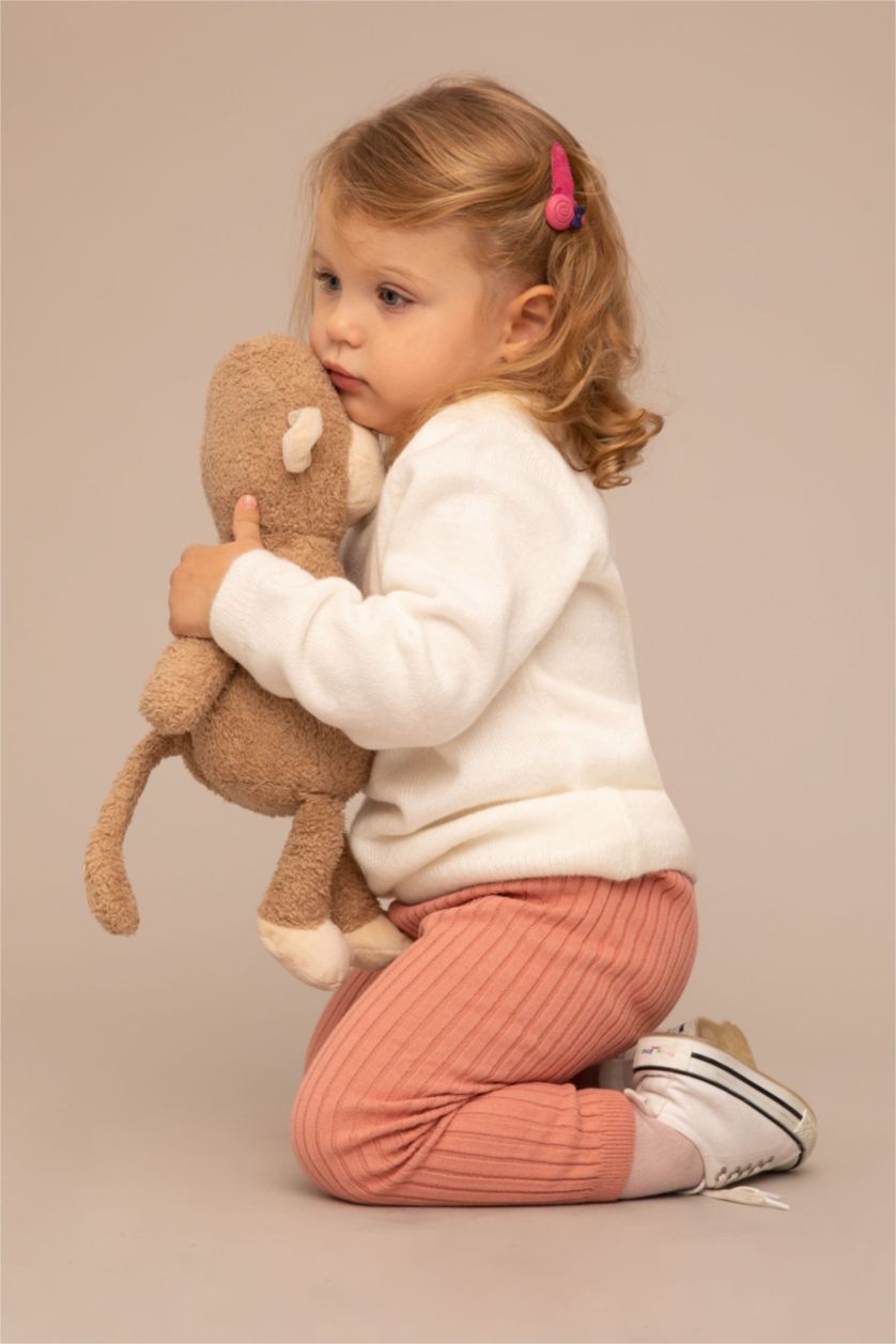 BÉBÉ FILLE Beige Pull Arc-en-ciel Col Ras Du Cou BéBé Fille