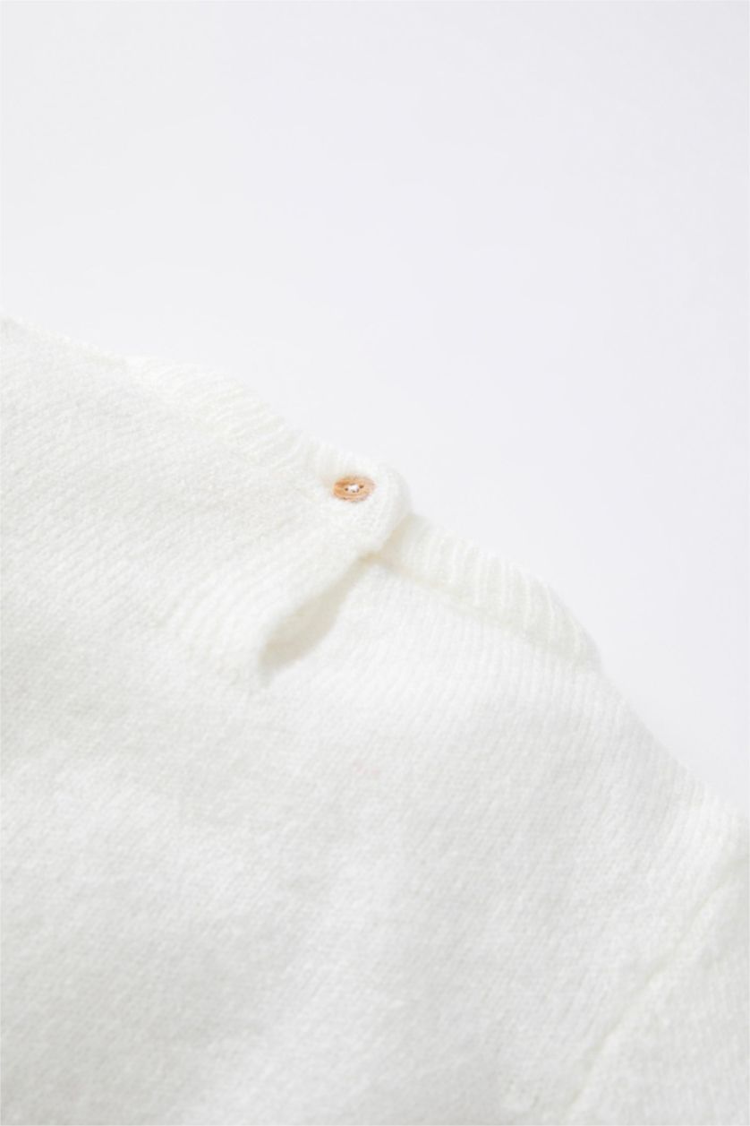 BÉBÉ FILLE Beige Pull Arc-en-ciel Col Ras Du Cou BéBé Fille