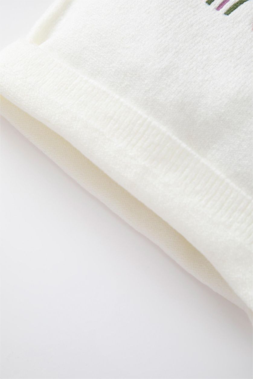 BÉBÉ FILLE Beige Pull Arc-en-ciel Col Ras Du Cou BéBé Fille