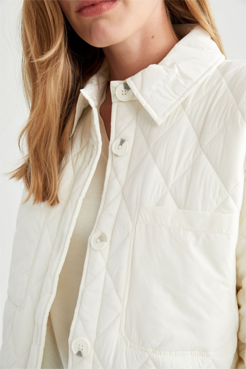 WOMAN Sand Regular Fit Quilted Puffer Jacket