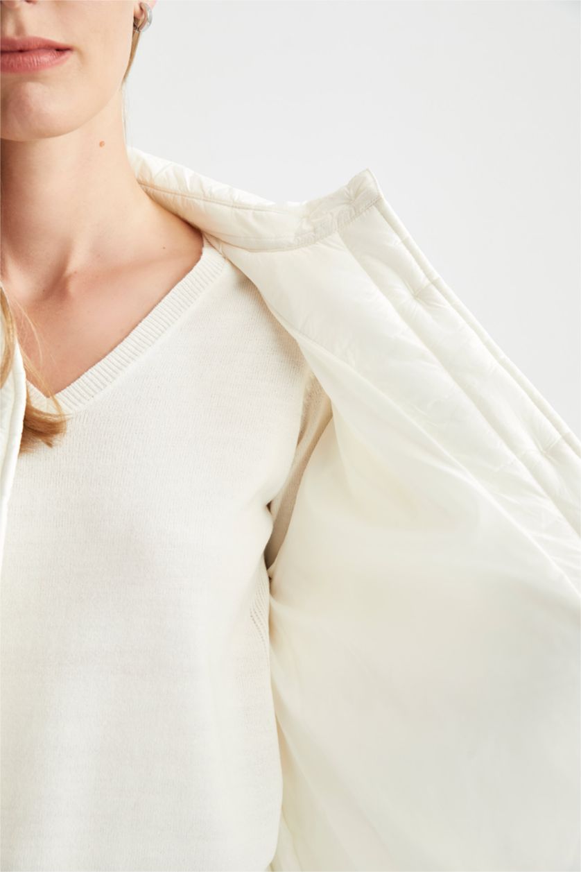 WOMAN Sand Regular Fit Quilted Puffer Jacket