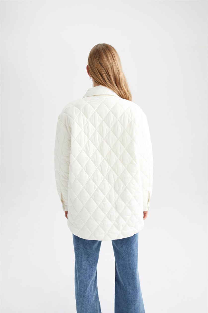 WOMAN Sand Regular Fit Quilted Puffer Jacket