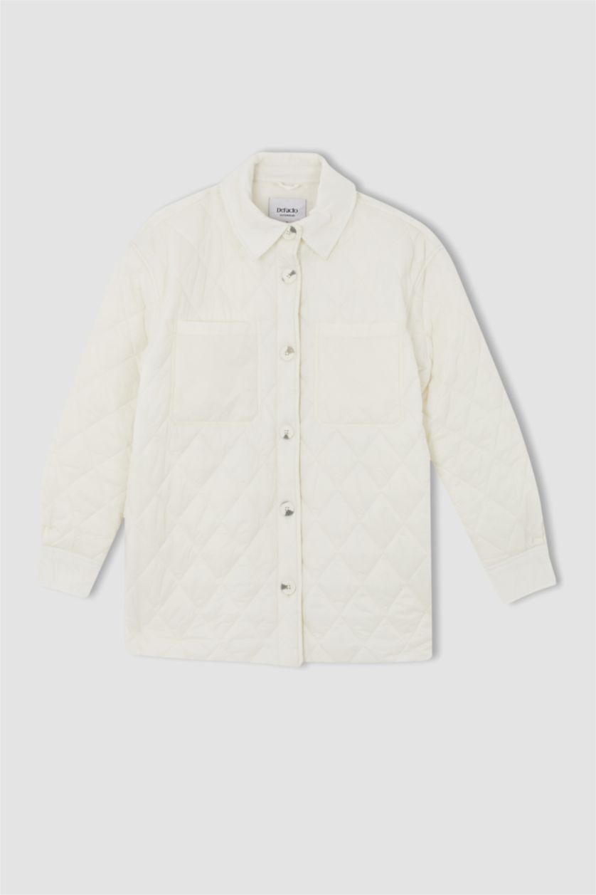 WOMAN Sand Regular Fit Quilted Puffer Jacket