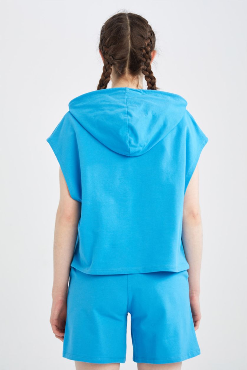 حريمي أزرق Regular Fit Thin Sweatshirt Fabric Sweatshirt